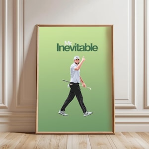 Scottie Scheffler Golf Poster: Modern Mid-Century Art Print