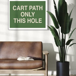 Nur Cart Path Poster, modernes Golf Poster, Golf Kunst, Druck für Golfer, Golf Geschenk, Golf Kunst, Mid-Century Modern Golf, minimalistische Golf Kunst
