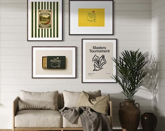 Golf Wall Art Set: Vintage Coordinated Prints for a Gallery Wall