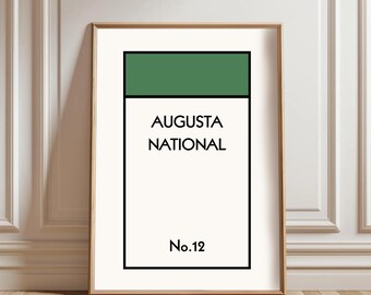 Augusta National Golf Print: Minimalist Masters Poster, Modern Decor