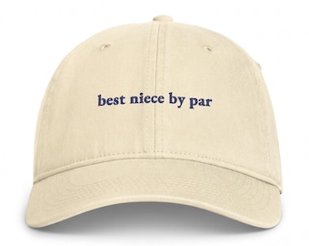 Best Niece By Par Hat, Embroidered Golf Cap for Women, Golf Gift for Niece, Washed Baseball Hat, Golfer Birthday Christmas Gift