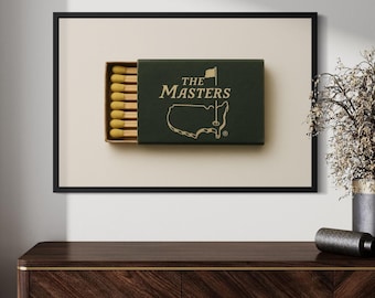 Masters Golf Print: Vintage Matchbox Design (Digital Download)