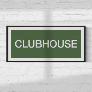 Moderne Golf Wandkunst: Mid Century Clubhaus Design - Digitaler Download, Büro oder Mann Höhle Dekor