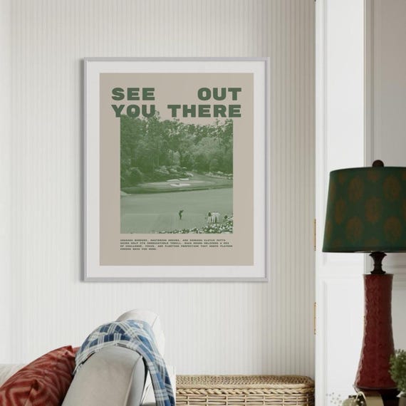 Vintage Golf Poster - See You Out There, Minimalist Decor