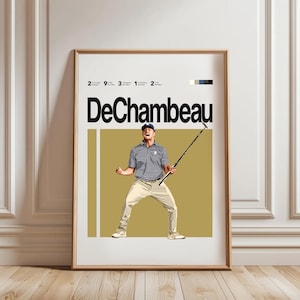 Bryson DeChambeau Poster, Golf Kunst, Modernes Golf Poster, Mid-Century Modern, Golf Fans, Golf Geschenk, Golf Schlafzimmer Dekor, Minimal Golf Druck