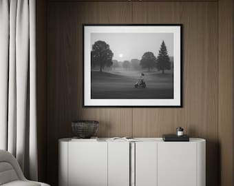 Golf Photography Print: American Flag Scene (Digital Download)
