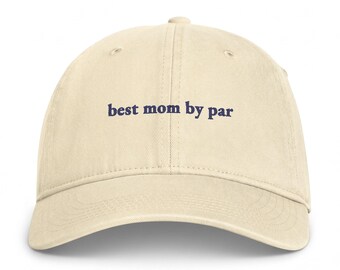 Best Mom By Par Hat, Pregnancy Announcement for New Mom Gift, Embroidered Golf Cap for Women, Golf Gift for Mom, Mother's Day Gift