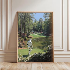 Stormtrooper Golf Wandkunst: Lustiger Western Cowboy Druck
