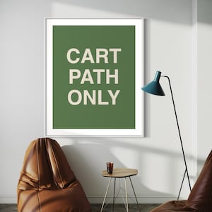 Nur Cart Path Poster, modernes Golf Poster, Golf Kunst, Druck für Golfer, Golf Geschenk, Golf Kunst, Mid-Century Modern Golf, minimalistische Golf Kunst