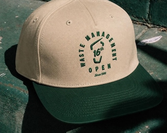 16th Hole Golf Cap Vintage WM Open: Phoenix Tournament Style, Breathable Fabric (Adjustable Snapback, Mid Profile)