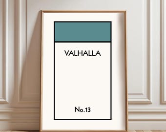 Valhalla Golf Wall Art: Minimalist Course Poster (Multiple Sizes)