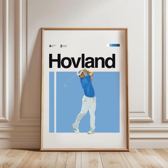 Golf Art Print: Viktor Hovland Modern Design (multiple Sizes) - Etsy