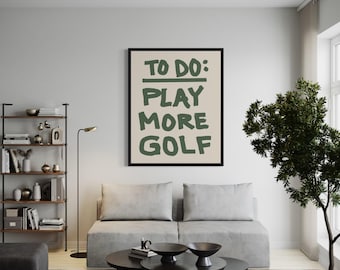 Retro Golf Druck, minimalistische Wandkunst (11x14 bis 24x36 Zoll)