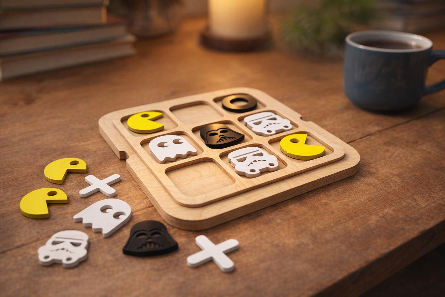 Tic Tac Toe - Wooden XO Game for CNC – Svg, Dxf, Ai Files for CNC ...