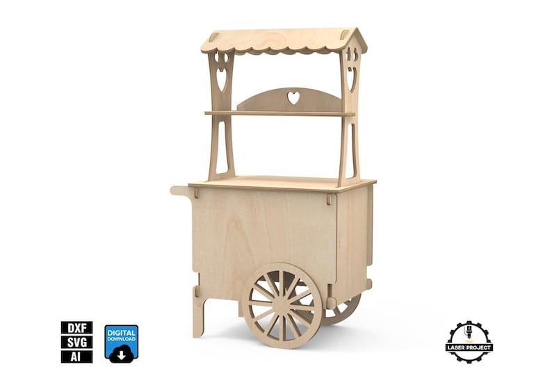 CNC Router Candy Cart Plans: Digital Download for 3/4