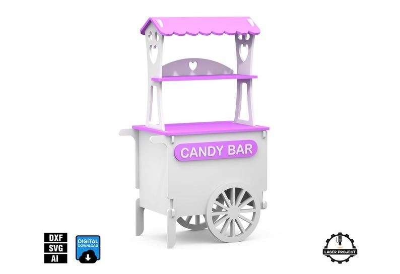 CNC Router Candy Cart Plans: Digital Download for 3/4