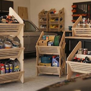 Fichier découpé au laser CNC pour tiroir empilable : organisateur de cuisine et de garage (fichiers SVG, DXF, Ai)