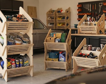 Stackable Drawer CNC Laser Cut File: Kitchen & Garage Organizer (SVG, DXF, Ai Files)