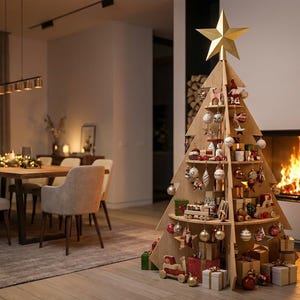 Christmas Tree with Shelves CNC Laser Cut Files (Digital Download)