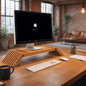 Archivos de corte para un proyecto de soporte de monitor, láser y enrutador CNC, archivos DXF y SVG listos para descargar