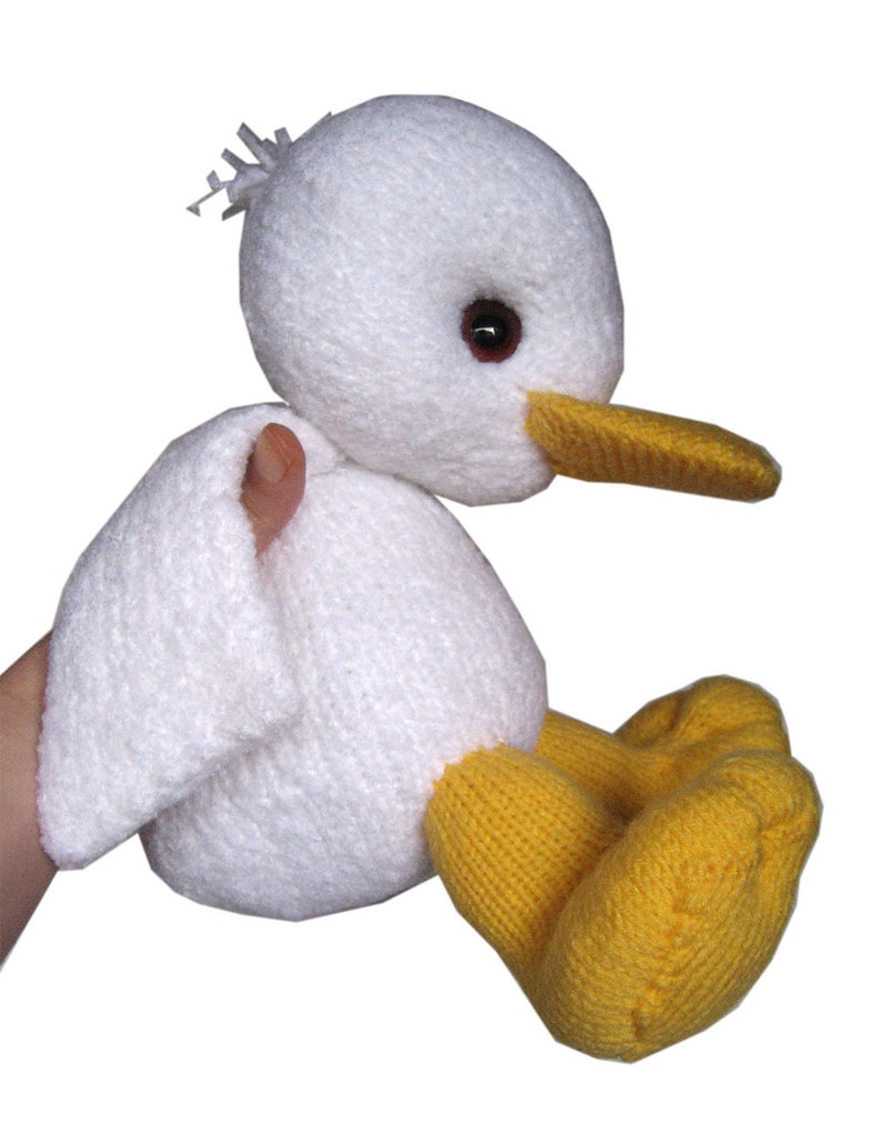 White Little Duckling PDF Email Knit PATTERN image 2