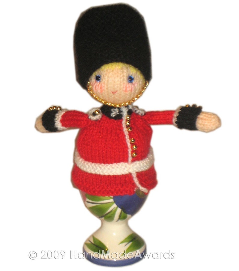 Adorable ROYAL GUARD from Buckingham Palace Egg Cosy Pdf Email Knit PATTERN image 3