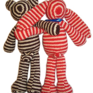 Bubu Bear the striped TEDDY PDF Email Knit PATTERN image 5