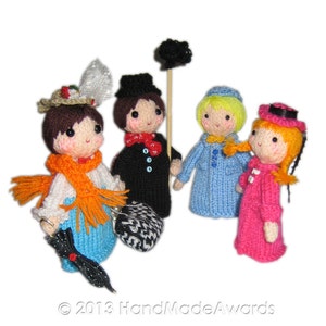 MARY POPPINS Finger Puppets Pdf Email Crochet PATTERN - Etsy
