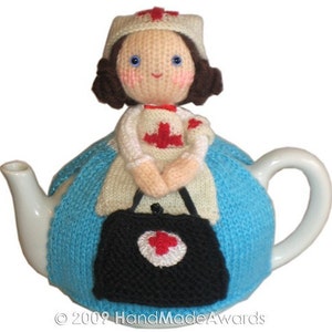 Sweet NURSE with CHILDREN Tea Cosy Email Crochet PATTERN image 2