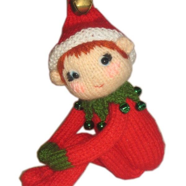 Pixie Elf Knee Hugger Christmas Doll Pdf Email Knit PATTERN