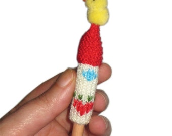 Pencil Topper Bird House PDF Email Knit PATTERN
