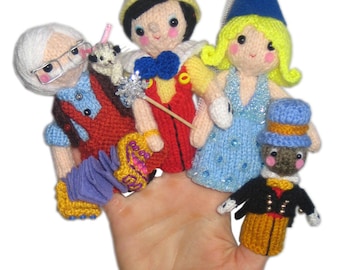 PINOCCHIO Finger Puppets Pdf Email Knit PATTERN