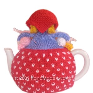 Lovely Margaret The Farmer with her Baby Pig and Little Goose Tea Cosy PDF email KNIT PATTERN image 4
