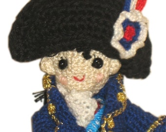 Oh La La NAPOLEON BONAPARTE 1804 Vive la France Pdf email Crochet Patterm