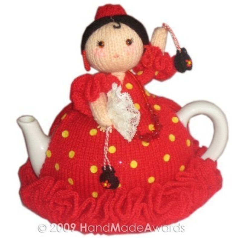 Ole Ole Spanish Ballerina Tea Cosy Pdf Email CROCHET PATTERN Etsy