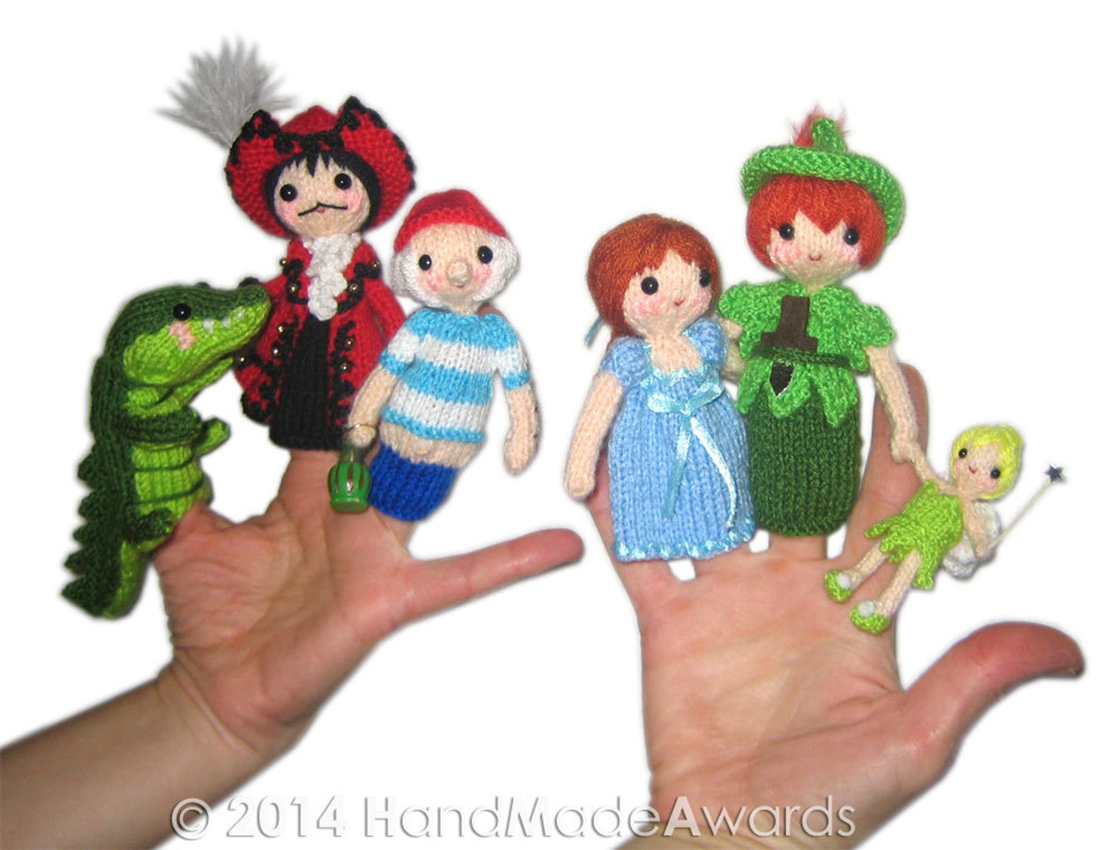 PETER PAN Finger Puppets Pdf Email Knit PATTERN Etsy
