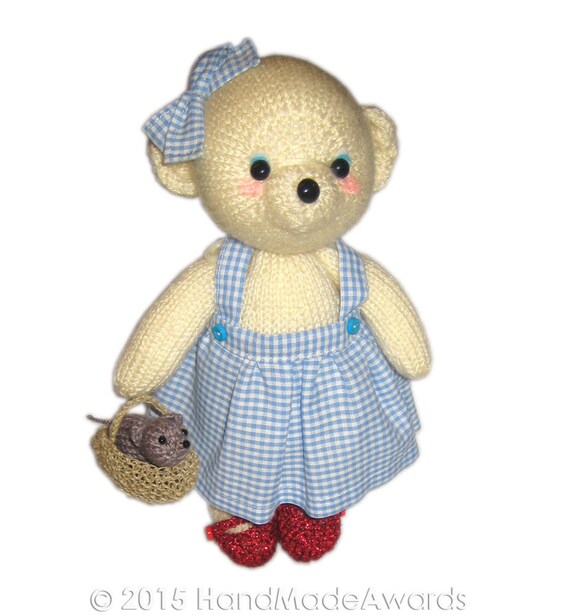 Dorothy Bear With Toto Dog Pdf Email Knit Pattern Etsy