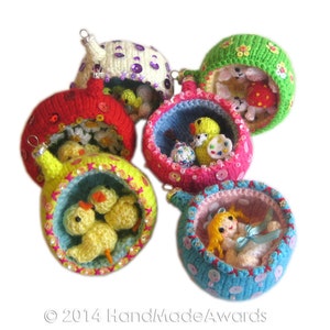 Easter Diorama Ball little DOLL Ornament Pdf Email Knit PATTERN