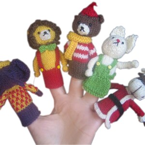 Menagerie Finger Puppets PDF Email Knit PATTERN - Etsy