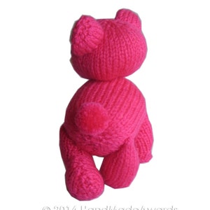 Polar Pink Baby BEAR Pdf Email Knit PATTERN image 5
