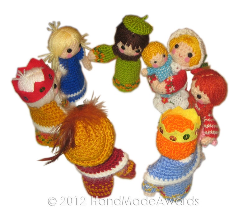 Chistmas NATIVITY Finger Puppets Pdf Email Crochet PATTERN image 2