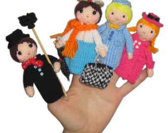 MARY POPPINS Finger Puppets Pdf Email Crochet PATTERN