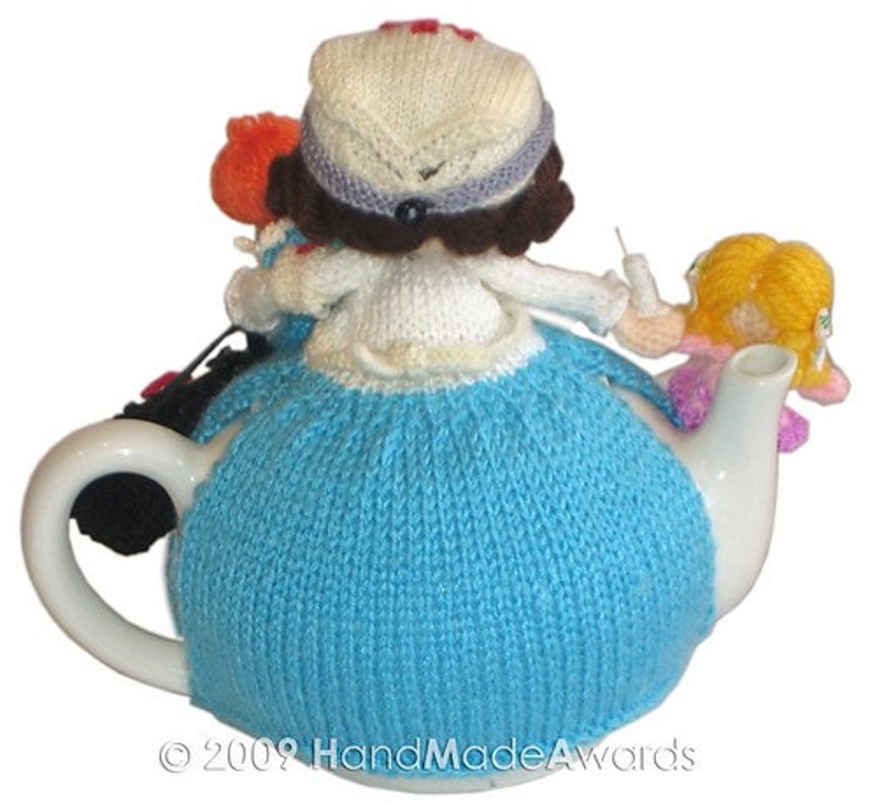 Sweet NURSE with CHILDREN Tea Cosy Email Crochet PATTERN image 5