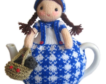 Dorothy and Toto from the Wizard of Oz Tea Cosy Pdf Email Knit PATTERN