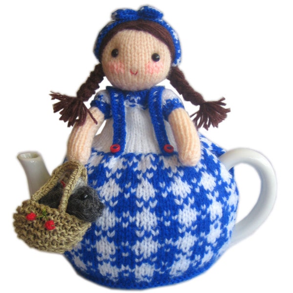 Dorothy and Toto from the Wizard of Oz Tea Cosy Pdf Email Knit PATTERN