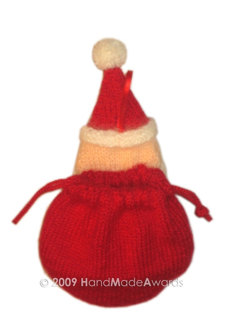 Adorable CHRISTMAS SANTA Claus Purse Bag Knit PATTERN pdf Email image 4