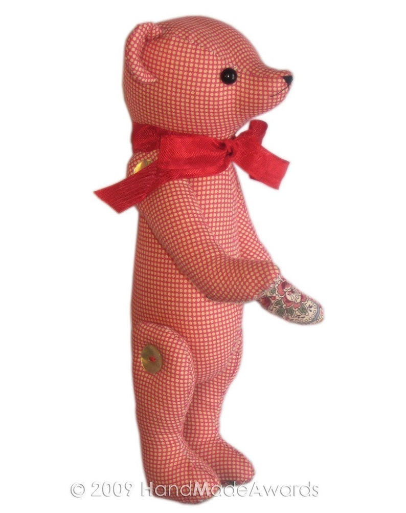 sweet fabric Teddy bear classic vintage style Pdf email PATTERN image 3