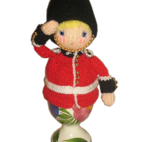 Adorable ROYAL GUARD  from Buckingham Palace Egg Cosy Pdf Email Knit PATTERN