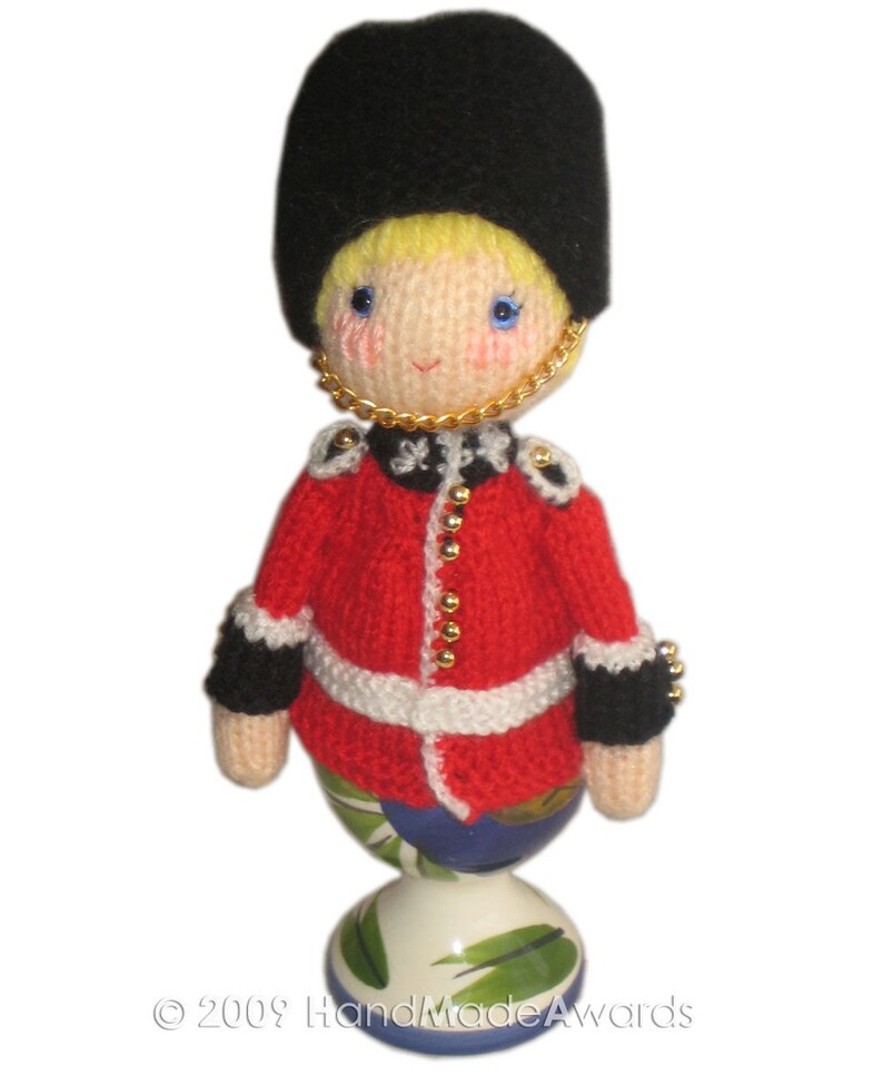 Adorable ROYAL GUARD from Buckingham Palace Egg Cosy Pdf Email Knit PATTERN image 2