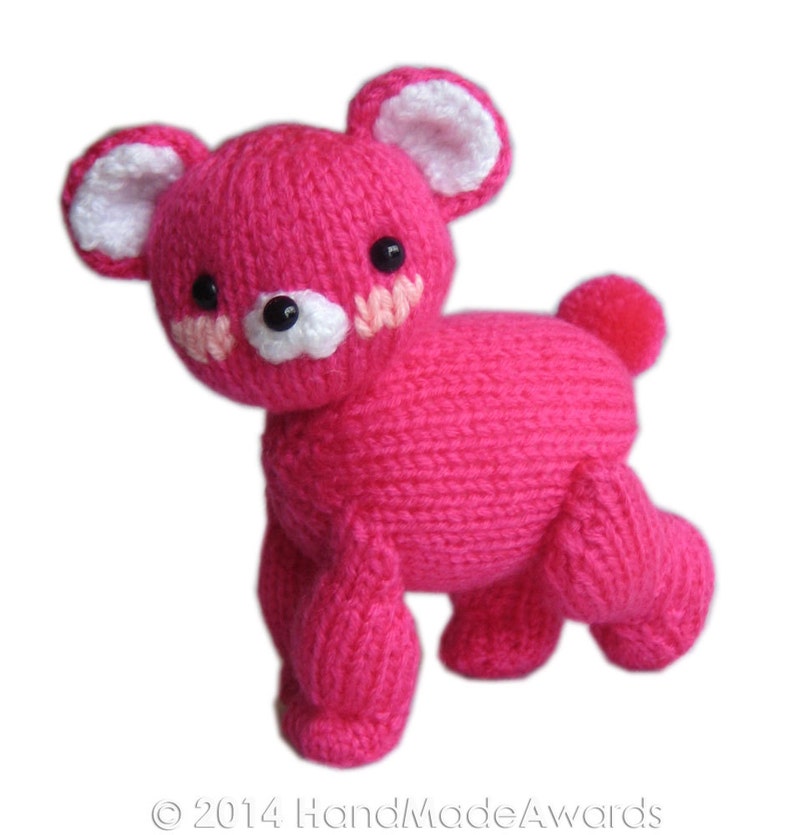 Polar Pink Baby BEAR Pdf Email Knit PATTERN image 2